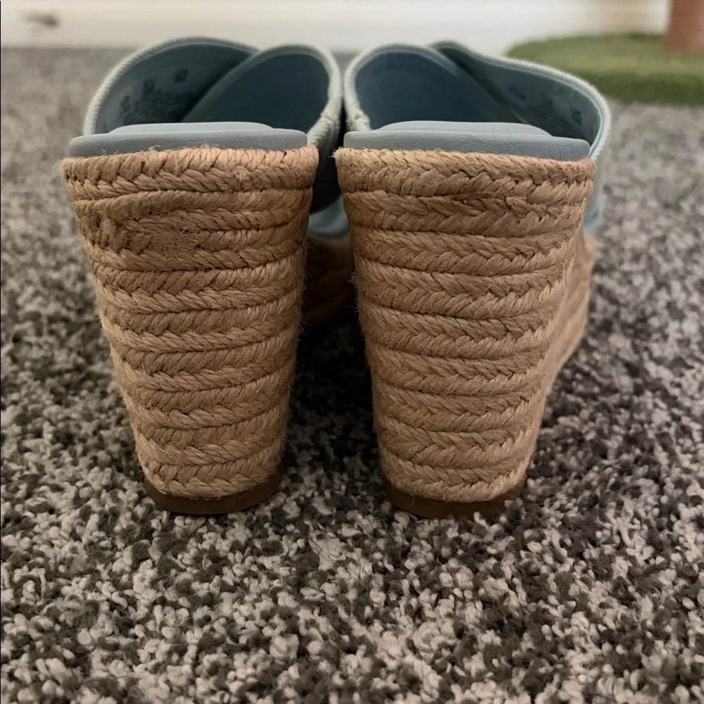 DKNY Sky Blue Espadrille Wedges - Picture 2 of 3